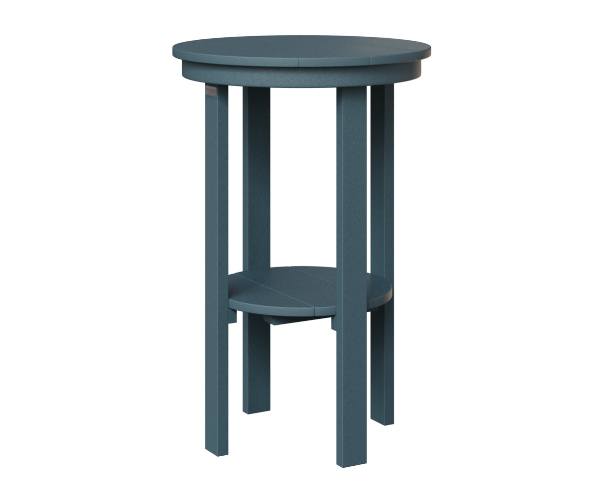 Berlin Gardens Round End Table Bar Height in Slate
