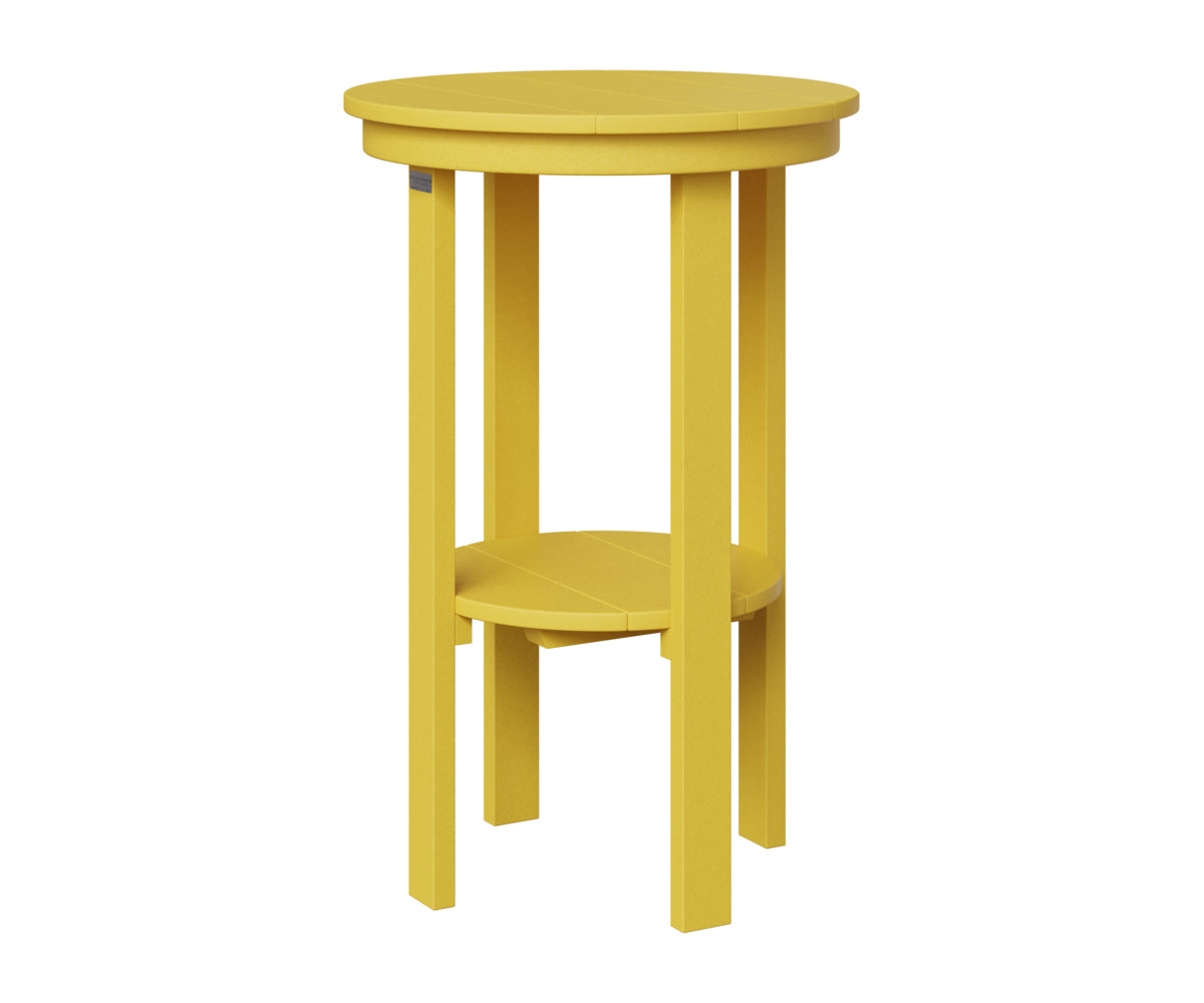 Berlin Gardens Round End Table Bar Height in Sunburst Yellow