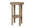 Berlin Gardens Round End Table Bar Height in Weatherwood