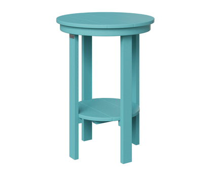 Berlin Gardens Round End Table Counter Height in Aruba Blue
