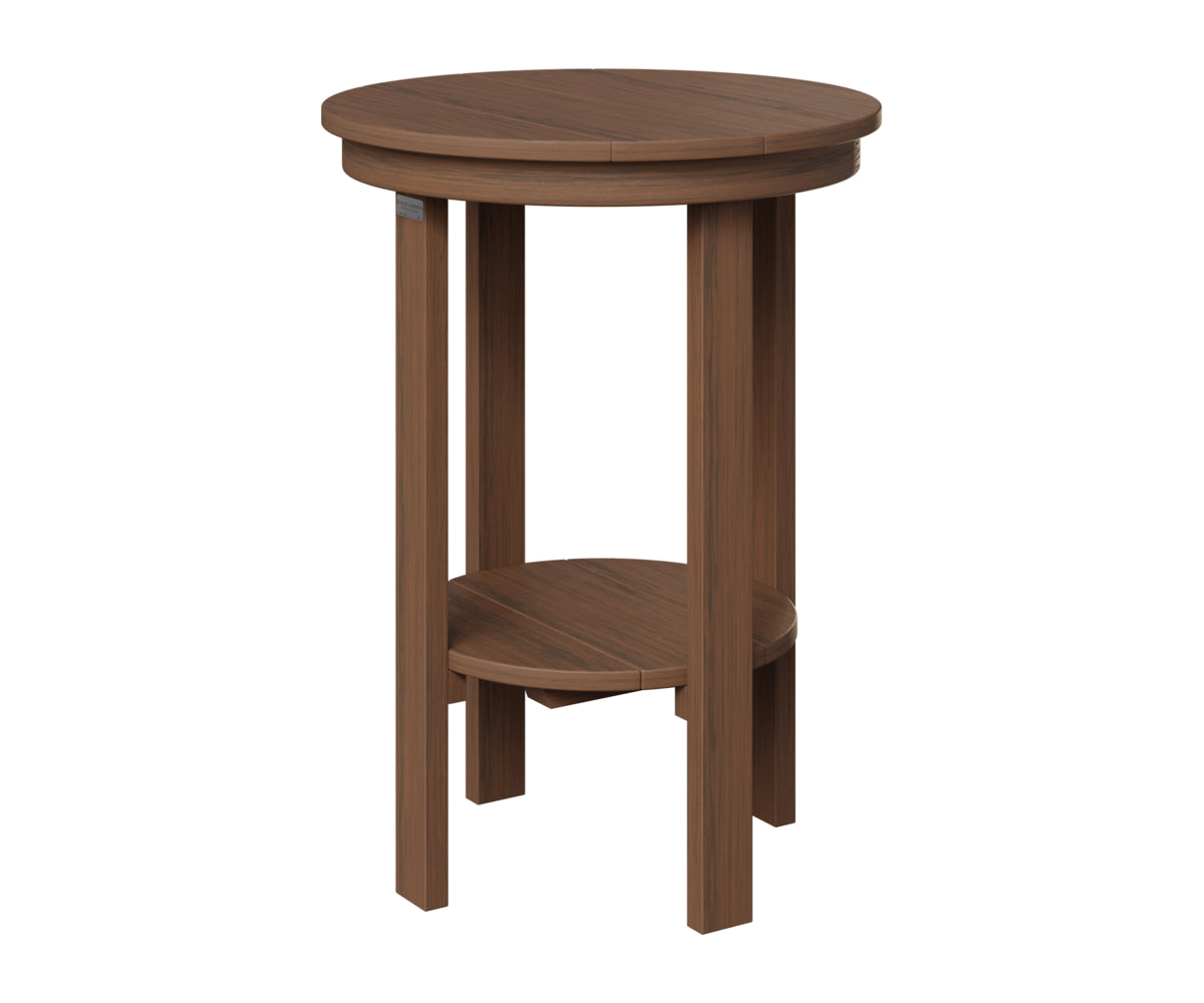 Berlin Gardens Round End Table Counter Height in Brazilian Walnut