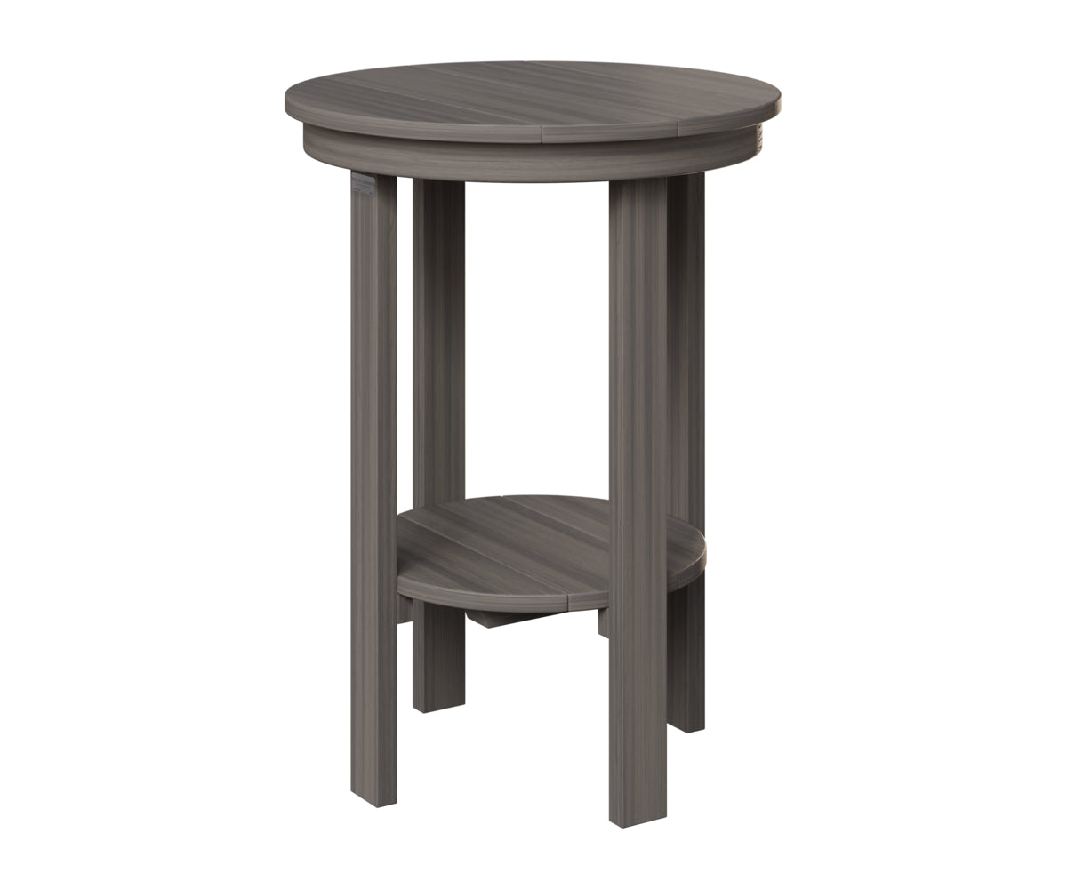 Berlin Gardens Round End Table Counter Height in Coastal Gray