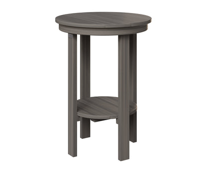 Berlin Gardens Round End Table Counter Height in Coastal Gray