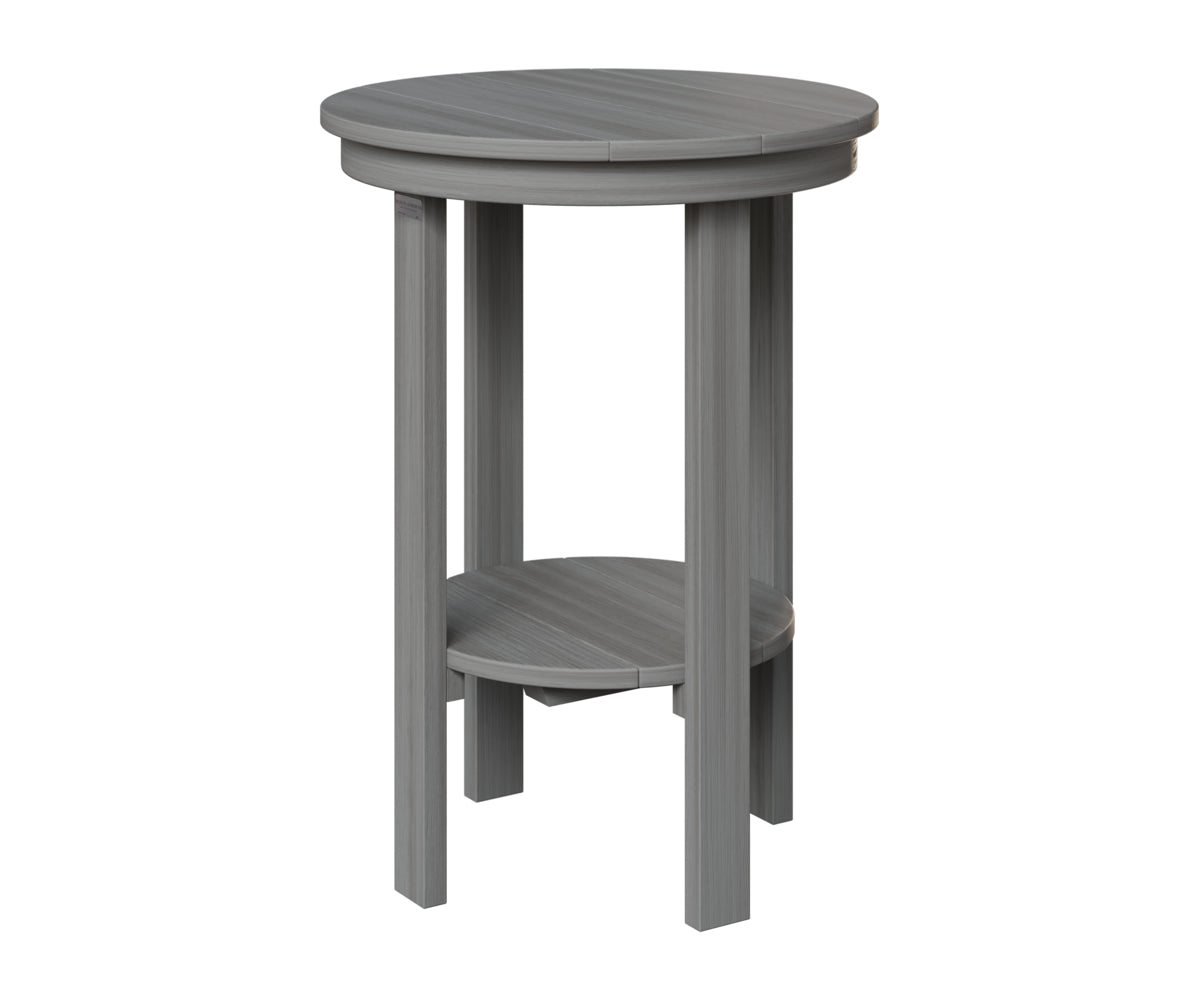 Berlin Gardens Round End Table Counter Height in Driftwood Gray