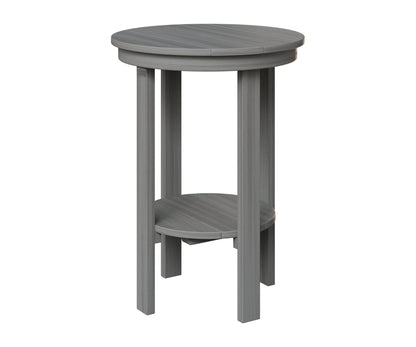 Berlin Gardens Round End Table Counter Height in Driftwood Gray
