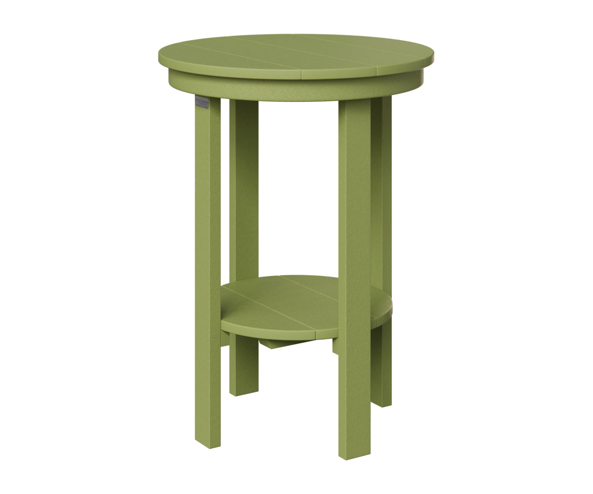 Berlin Gardens Round End Table Counter Height in Kiwi Green