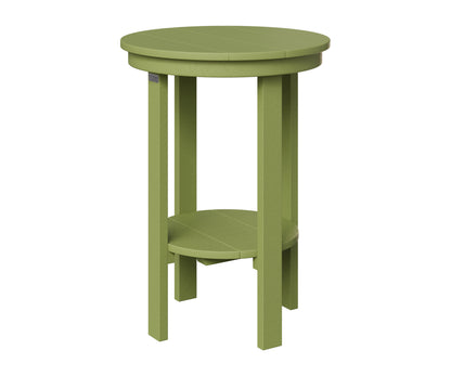 Berlin Gardens Round End Table Counter Height in Kiwi Green