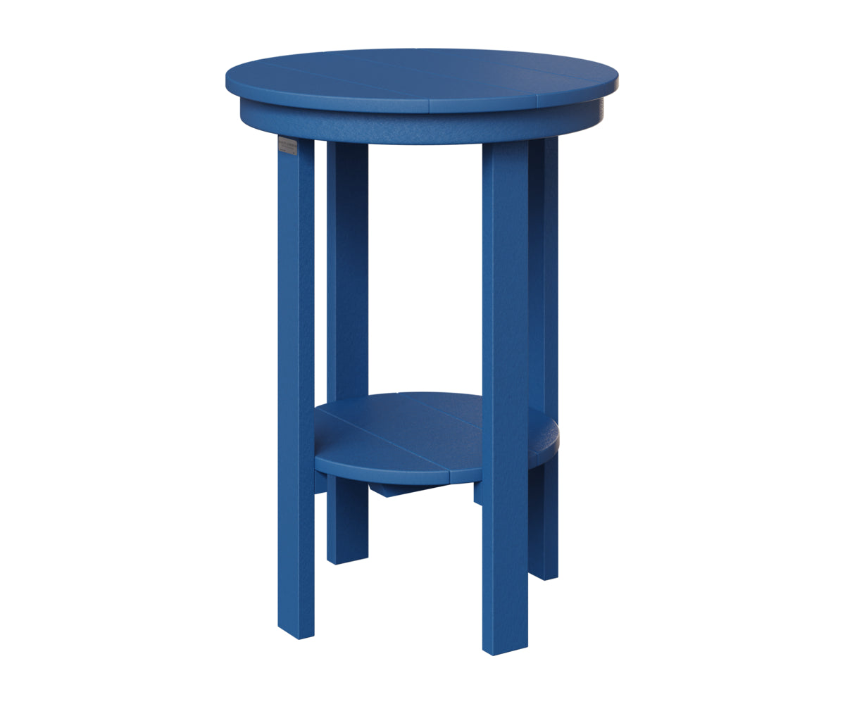 Berlin Gardens Round End Table Counter Height in Pacific Blue