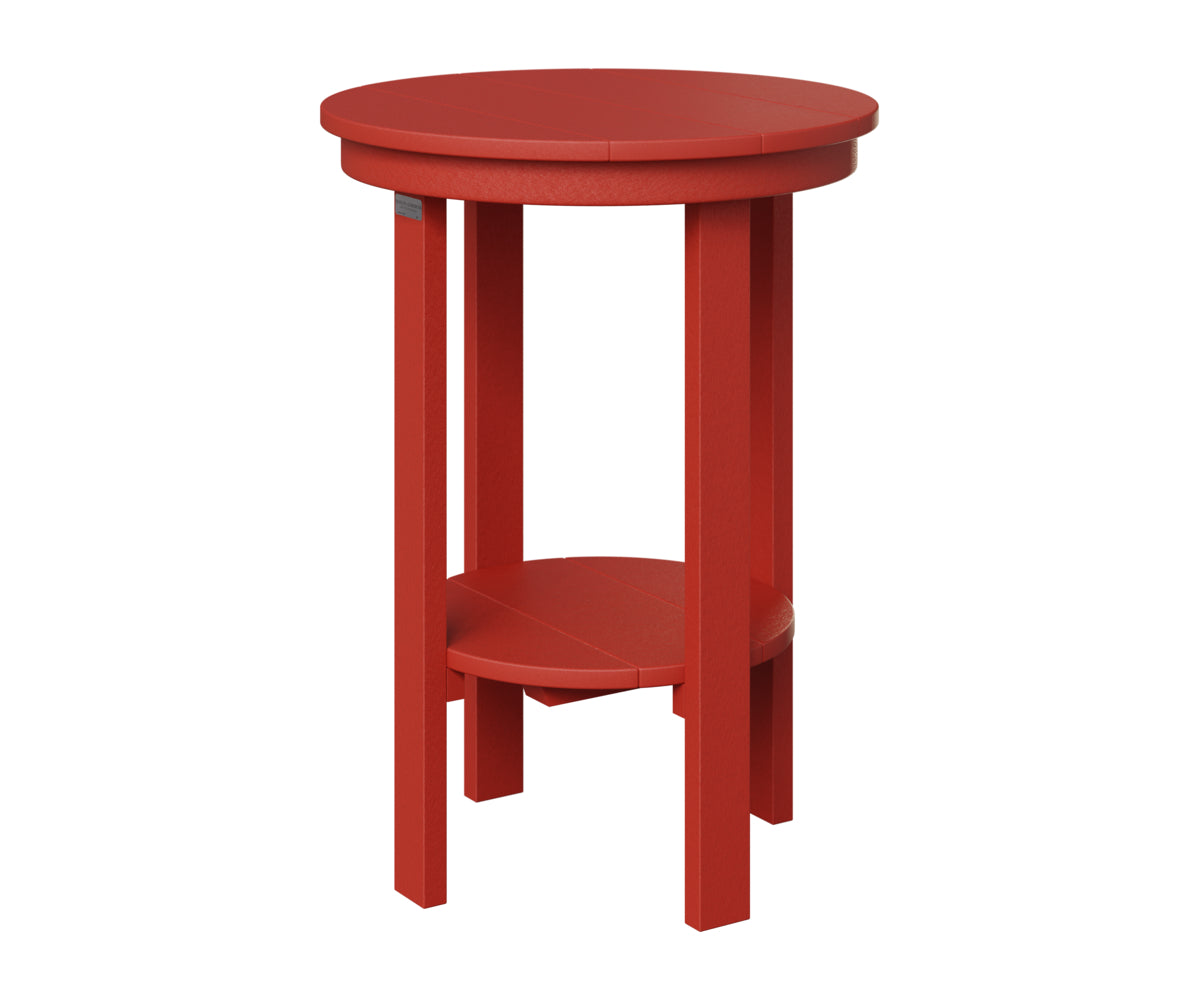 Berlin Gardens Round End Table Counter Height in Scarlet Red