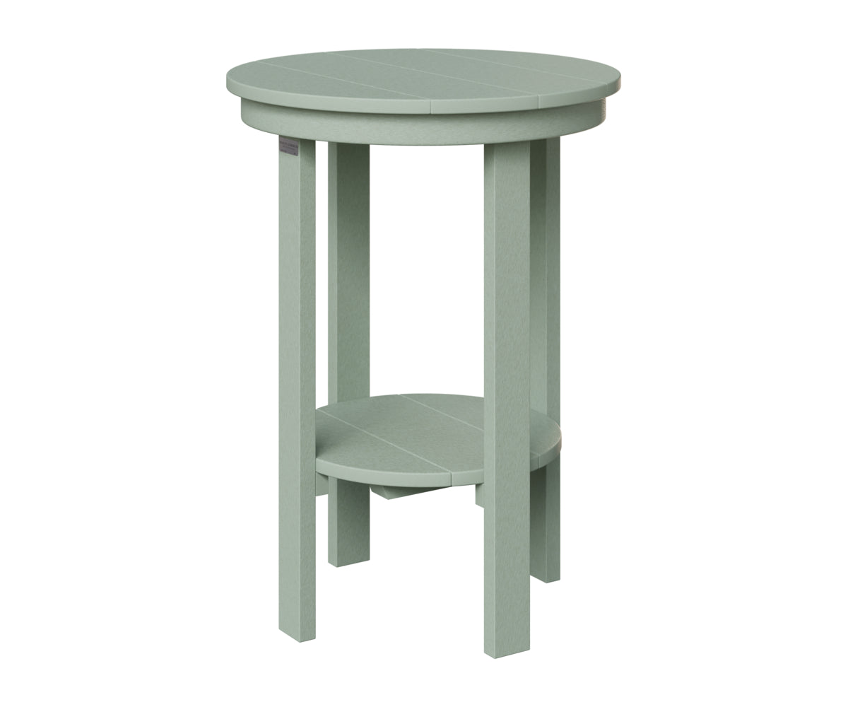 Berlin Gardens Round End Table Counter Height in Sea Foam