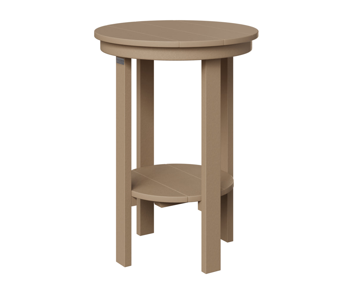Berlin Gardens Round End Table Counter Height in Weatherwood