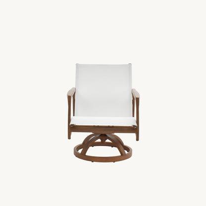 Castelle Berkeley Sling Dining Swivel Rocker