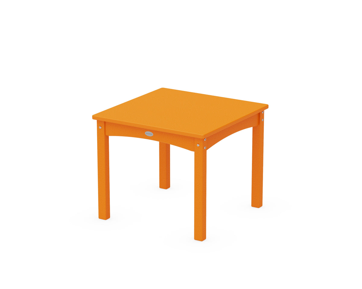 POLYWOOD Toddler 24" Dining Table in Tangerine