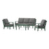 POLYWOOD Savannah 4-Piece Deep Seating Set with Sofa in Green