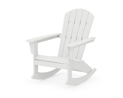 POLYWOOD Nautical Adirondack Rocking Chair in White