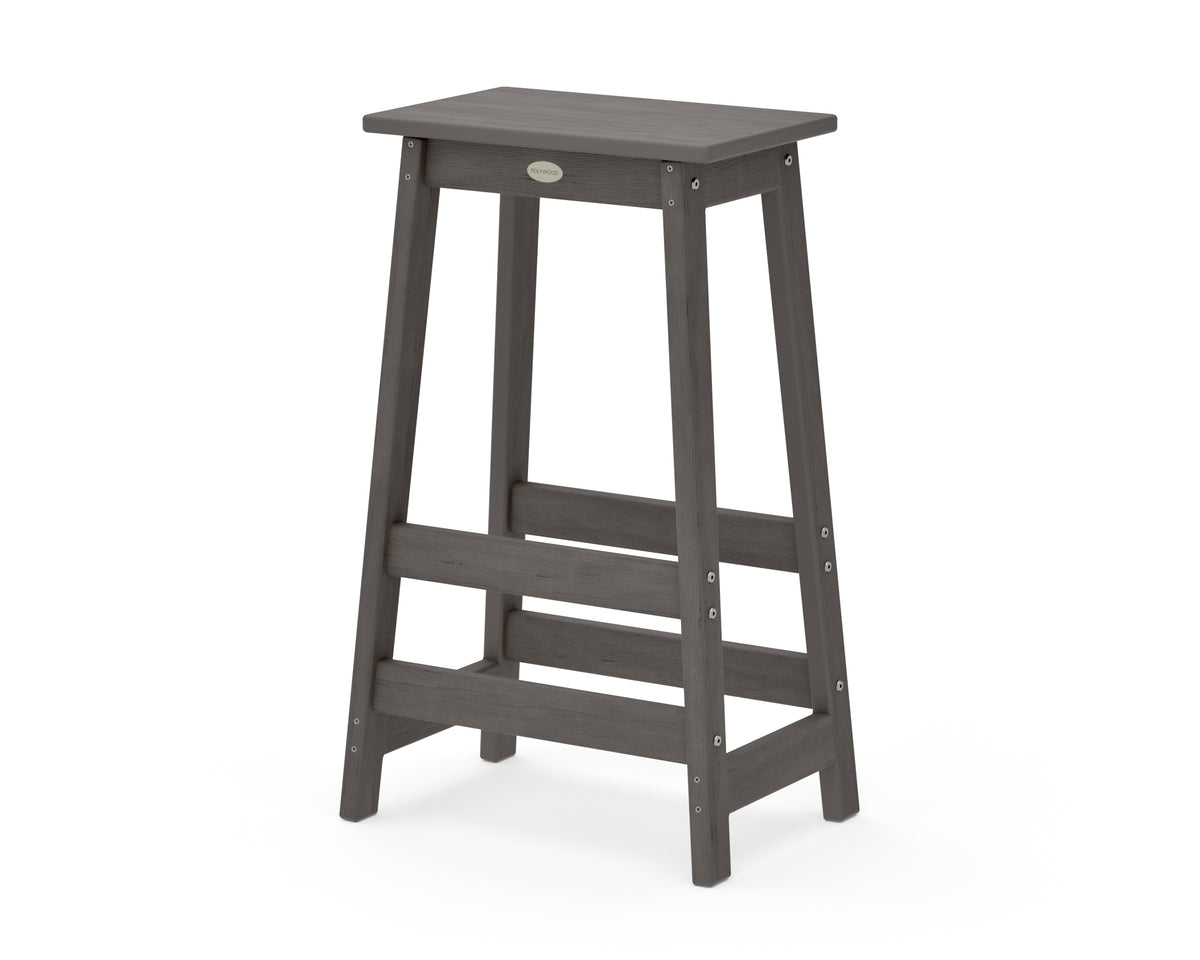 POLYWOOD Modern Studio Bar Stool in Driftwood
