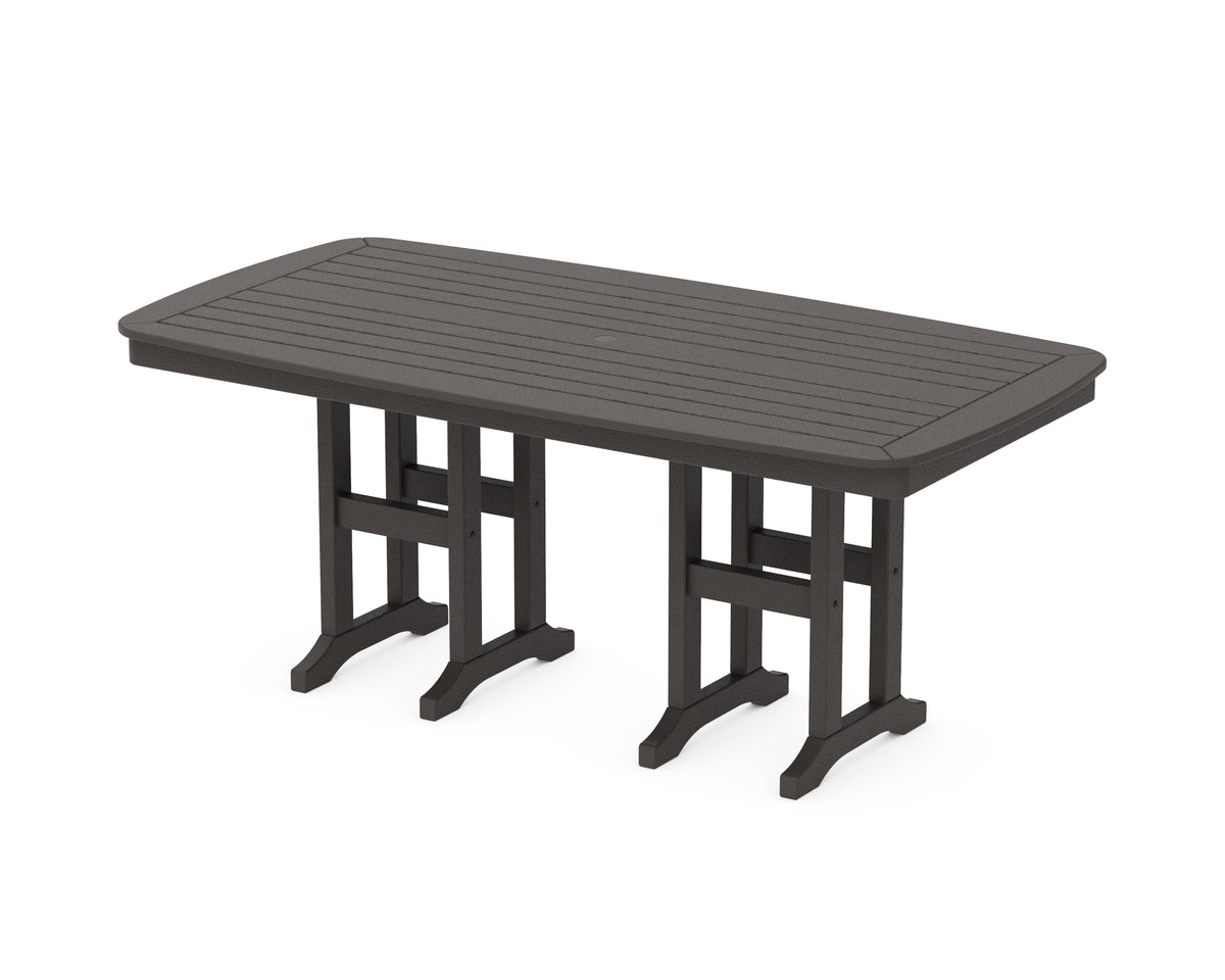 POLYWOOD Nautical 37" x 72" Dining Table in Vintage Coffee