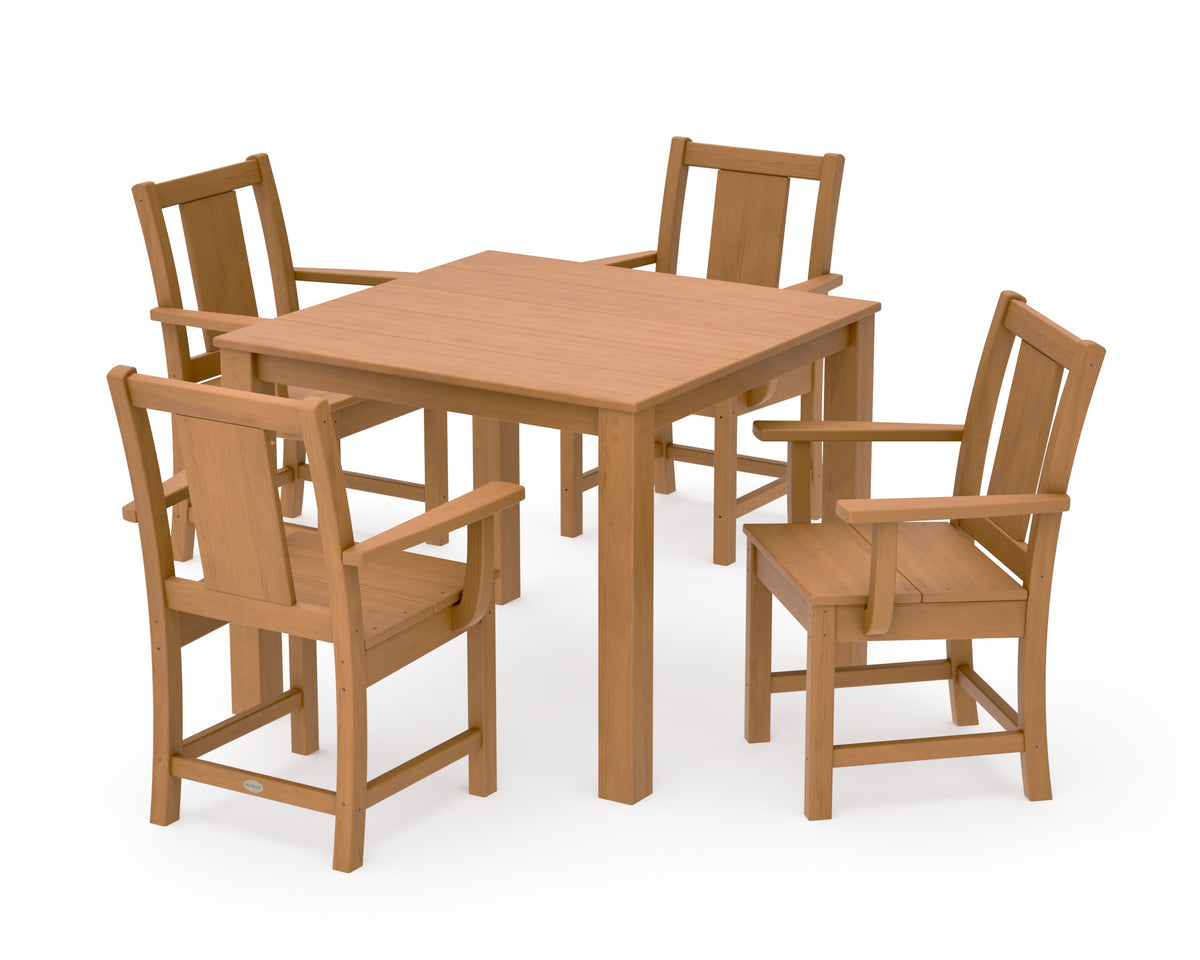 POLYWOOD Prairie 5-Piece Parsons Dining Set in Natural