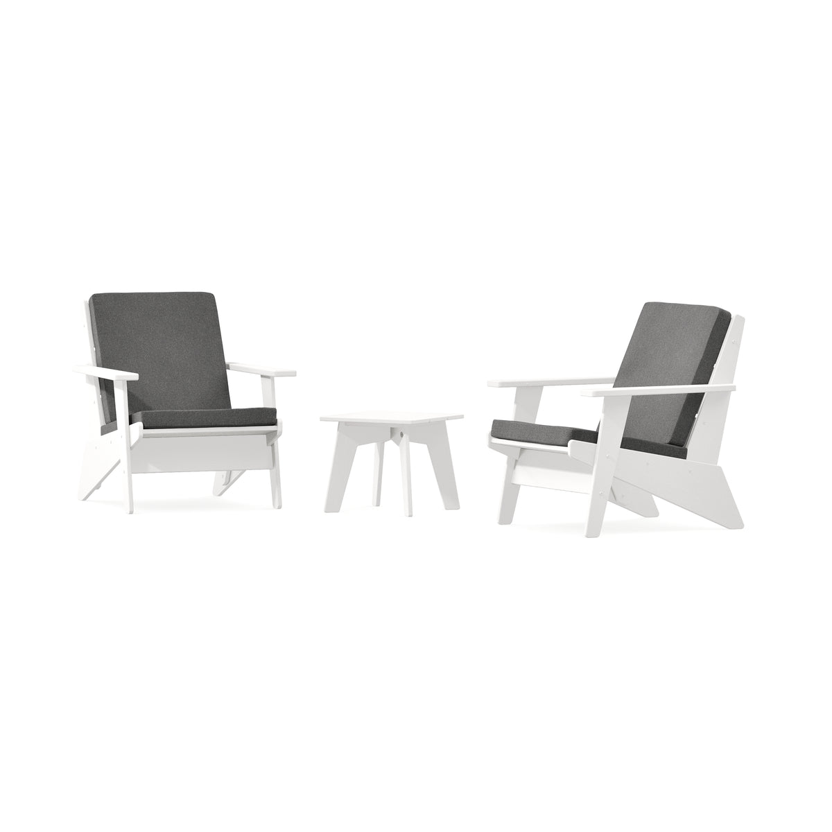 POLYWOOD Riviera Modern Lounge 3-Piece Set in Vintage White