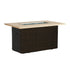 Lloyd Flanders Mesa 52" Rectangular Fire Table with Stone Top, lifestyle photo 1