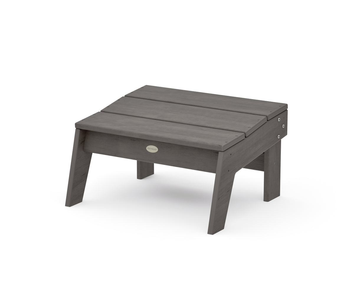POLYWOOD Modern Studio Oversized Ottoman in Driftwood