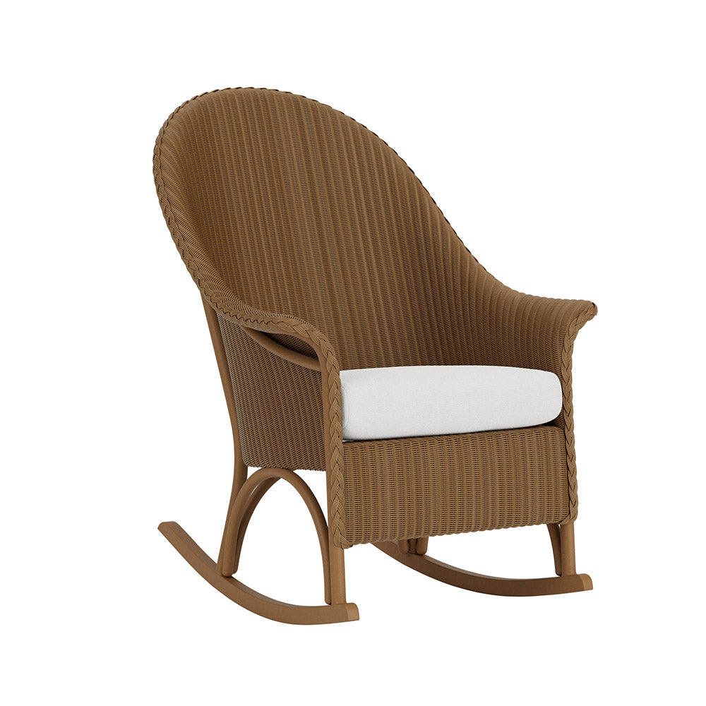 Lloyd Flanders Lloyd Loom High Back Porch Rocker – 1x1 Weave, lifestyle photo 1