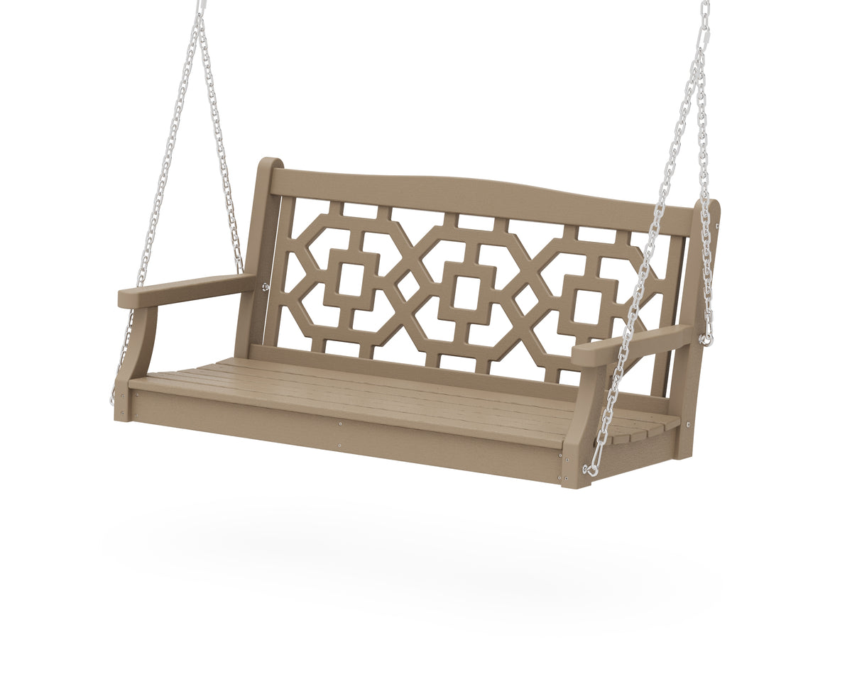 POLYWOOD Chinoiserie 48" Swing in Vintage Sahara