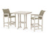 POLYWOOD Coastal Woven 3-Piece Bar Set in Sand / Dune Grass