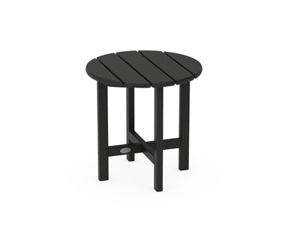 POLYWOOD Round 18" Side Table in Black