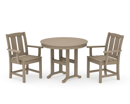 POLYWOOD Mission 3-Piece Farmhouse Dining Set in Vintage Sahara