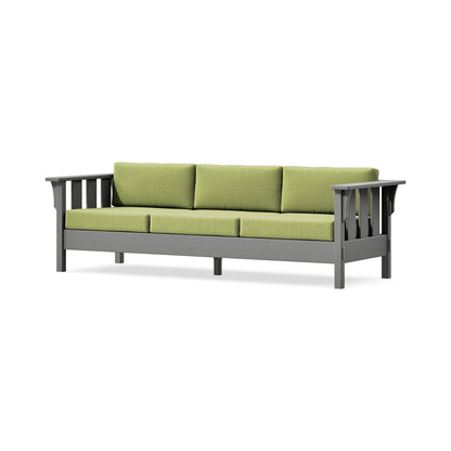 POLYWOOD Acadia Deep Seating Sofa in Slate Grey / Chartreuse Boucle