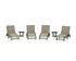 POLYWOOD 6-Piece Coastal Woven Chaise Lounge Set in Green / Dune Grass