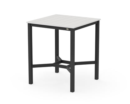 POLYWOOD Main Street 36 x 36 Bar Table in Black / Vintage White