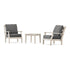 POLYWOOD Country Living Wovendale 3-Piece Deep Seating Set in Sand