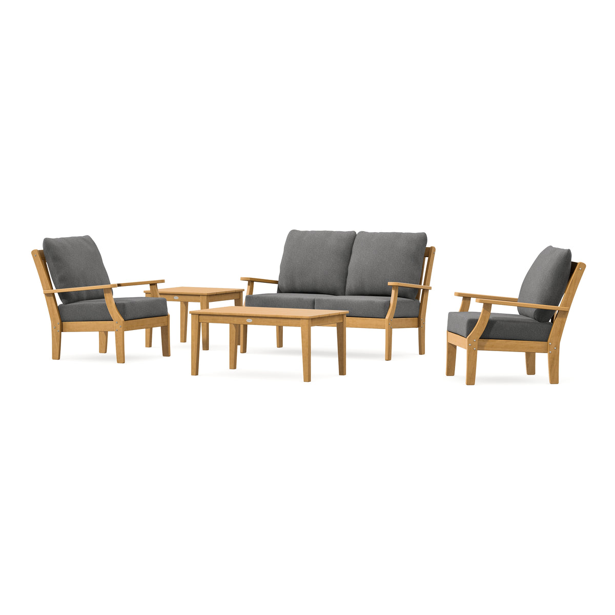 POLYWOOD Braxton 5-Piece Deep Seating Set in Natural