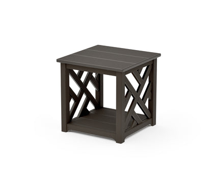POLYWOOD Chippendale Accent Table in Vintage Coffee