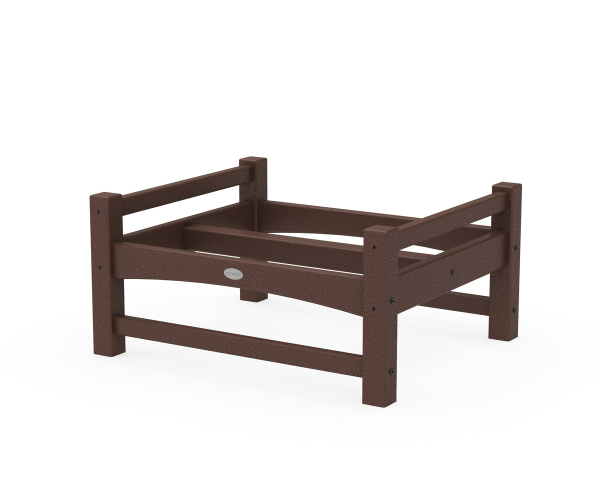 POLYWOOD Club Ottoman Frame in Mahogany