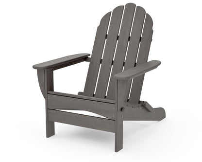 POLYWOOD Classic Oversized Folding Adirondack Chair in Driftwood