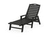 POLYWOOD Nautical Chaise with Arms in Black