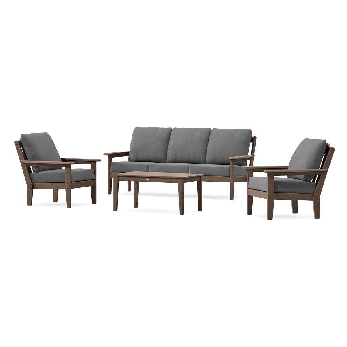 POLYWOOD Country Living Cottage 4-Piece Deep Seating Set with Sofa in Kona