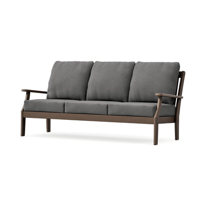 POLYWOOD Braxton Deep Seating Sofa in Kona / Ash Charcoal