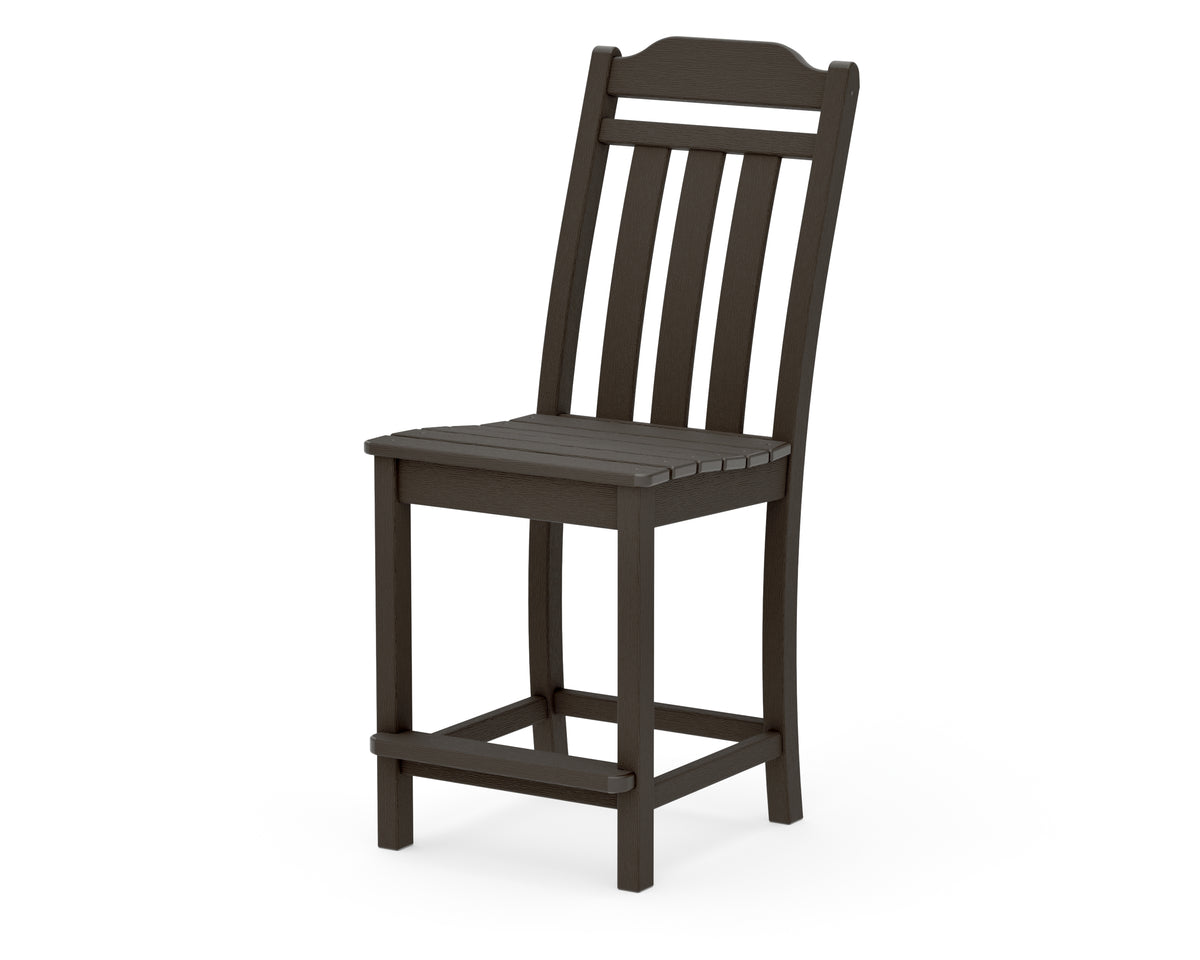 POLYWOOD Cottage Counter Side Chair in Vintage Coffee