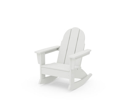 POLYWOOD Kids Vineyard Adirondack Rocking Chair in White