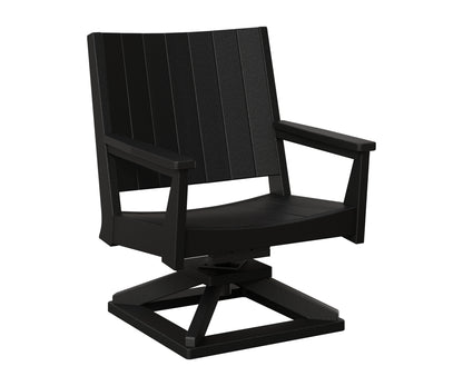 Berlin Gardens Mayhew Chat Swivel Rocker Chair in Black