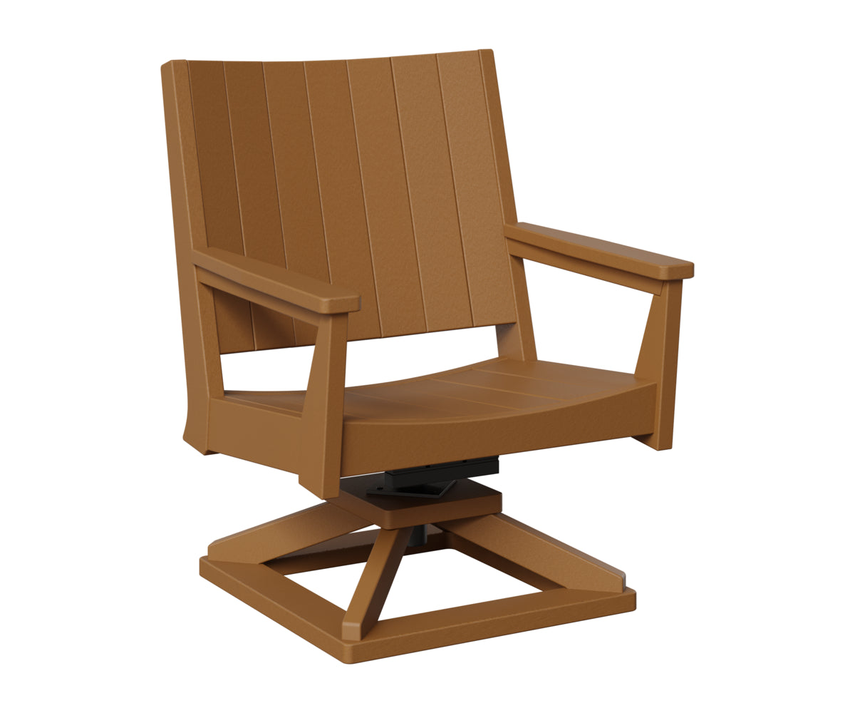 Berlin Gardens Mayhew Chat Swivel Rocker Chair in Cedar