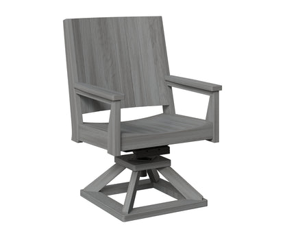Berlin Gardens Mayhew Chat Swivel Rocker Dining Chair in Driftwood Gray