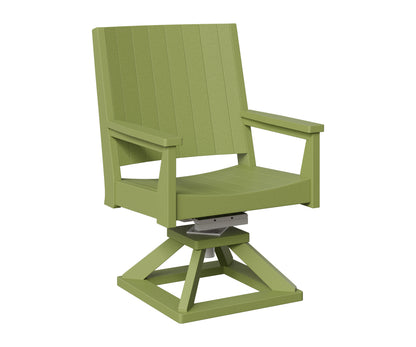 Berlin Gardens Mayhew Chat Swivel Rocker Dining Chair in Kiwi Green