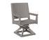 Berlin Gardens Mayhew Chat Swivel Rocker Dining Chair in Light Gray