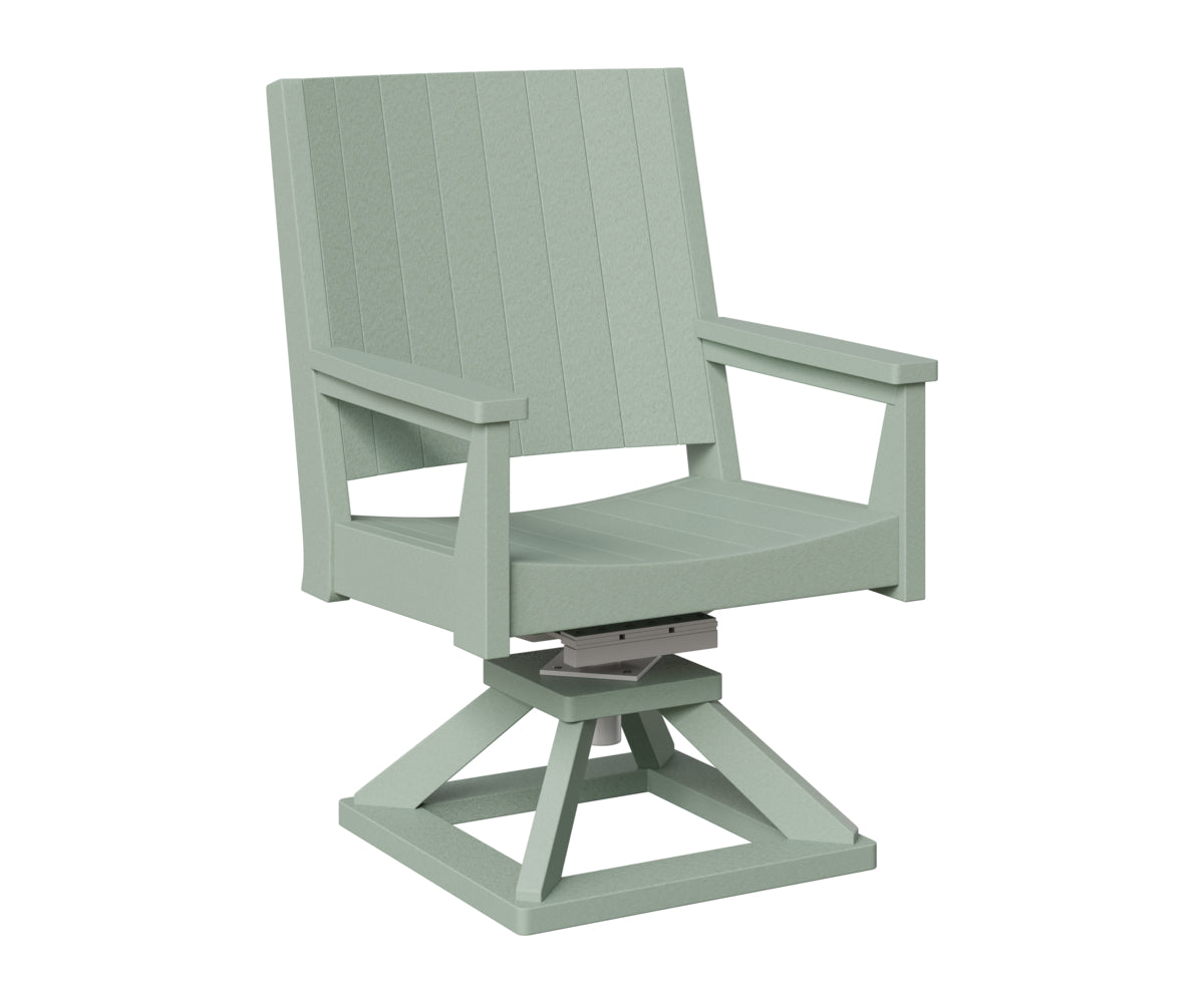 Berlin Gardens Mayhew Chat Swivel Rocker Dining Chair in Sea Foam