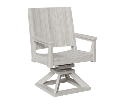 Berlin Gardens Mayhew Chat Swivel Rocker Dining Chair in Seashell